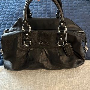 Gorgeous, Versatile Black Leather Coach Satchel
